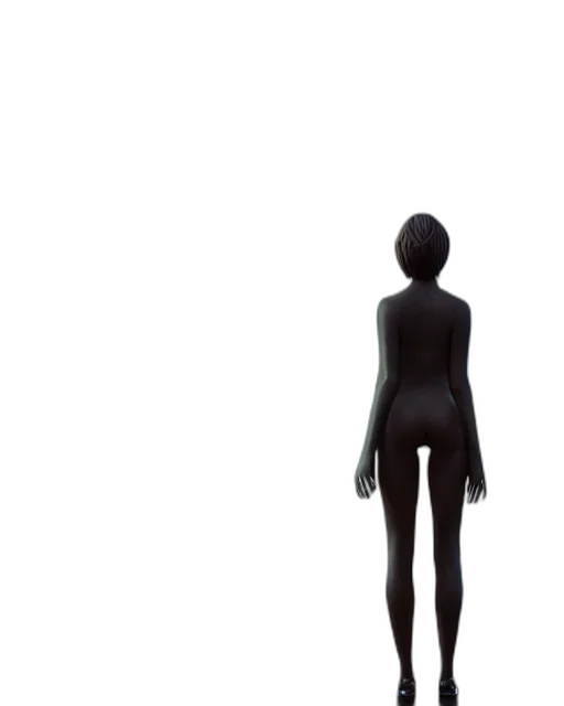 dress, robot, creature, staff transparent PNG cut-out