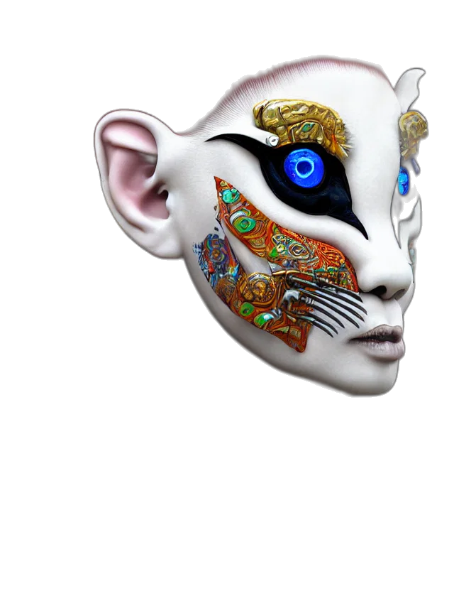mask, jewelry, face, robot transparent PNG cut-out