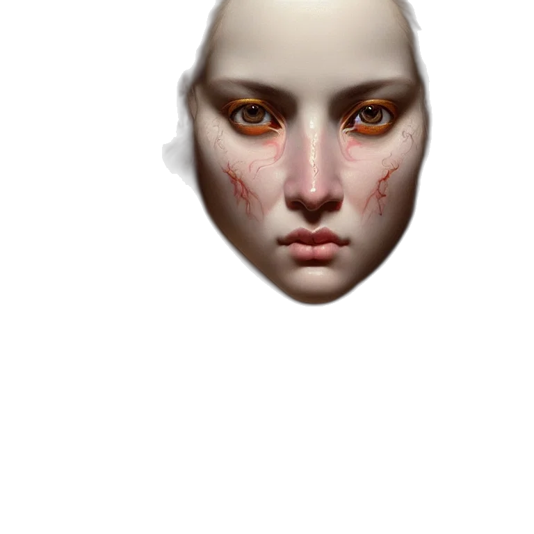 mask, face, creature, robot, photorealistic, 3d render, fantasy art, concept art transparent PNG cut-out