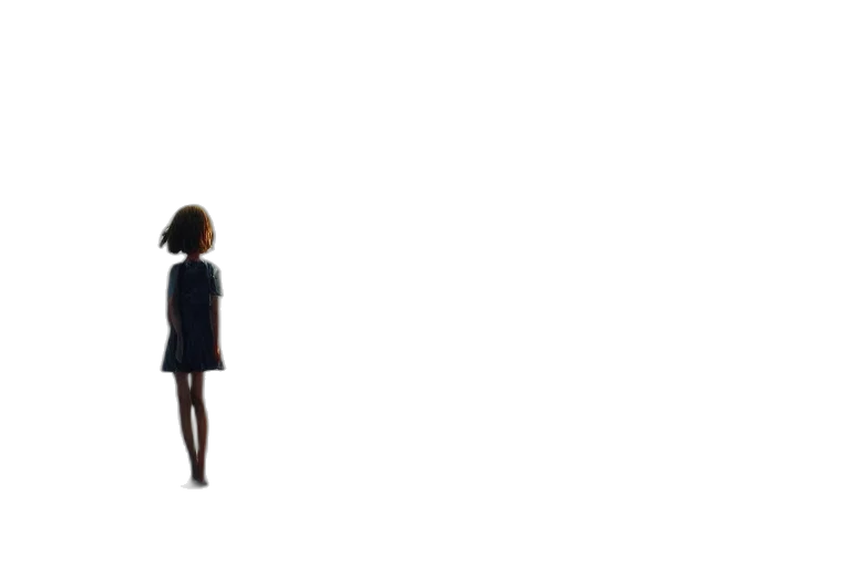 dress, hair, robot, staff transparent PNG cut-out