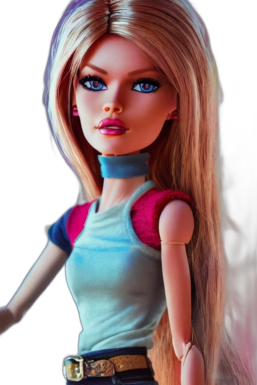 3d render, photorealistic, cartoon, concept art, brigitte, bardot, barbie, doll transparent PNG cut-out