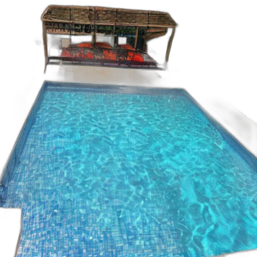 3d render, photorealistic, concept art, underwater, swimming, pool, full, potatoes transparent PNG cut-out
