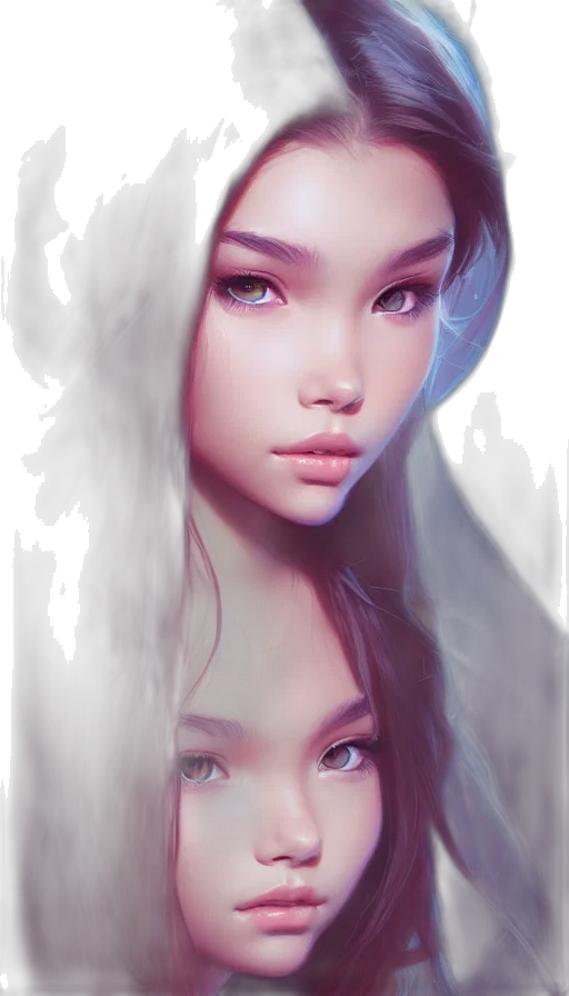 face, hair, creature, robot transparent PNG cut-out