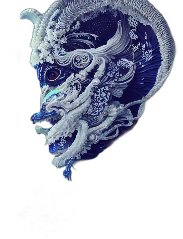 mask, dragon, face, jewelry, fantasy art, photorealistic, watercolor, concept art transparent PNG cut-out