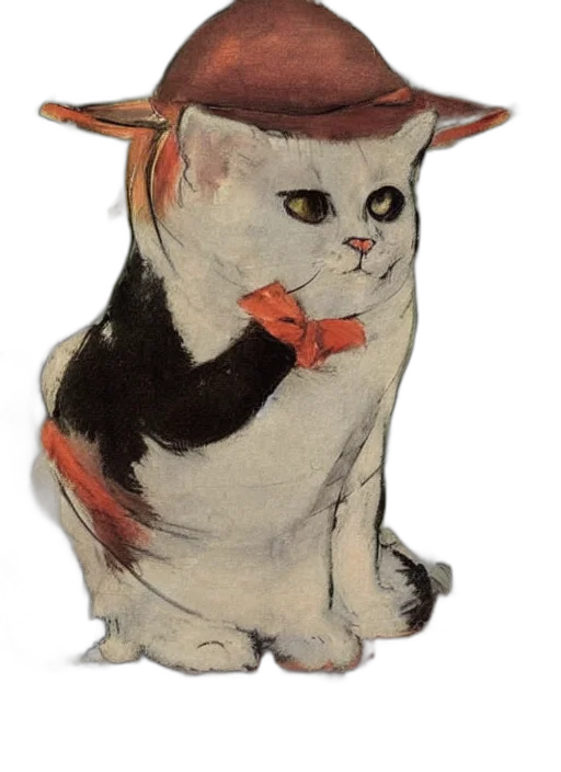 hat, staff, animal, mask, watercolor, photorealistic, concept art, oil painting transparent PNG cut-out