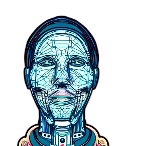 robot, face, mask, cyberpunk, pixel art, 3d render, cartoon, outer space transparent PNG cut-out