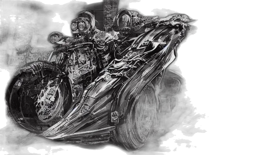 car, concept art, fantasy art, comic book art, pencil sketch, grunge, graffiti, urban transparent PNG cut-out