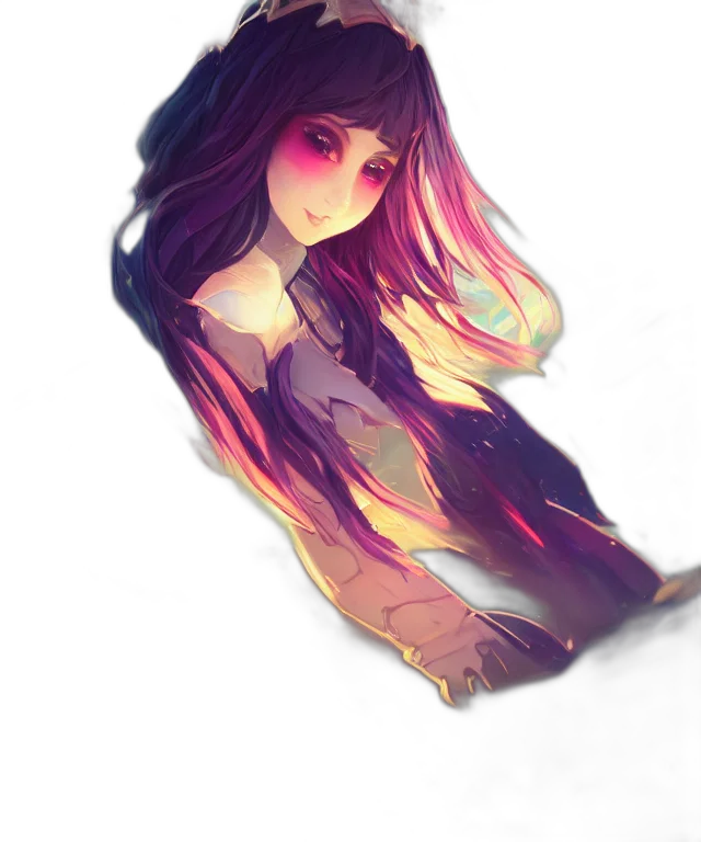 dress, face, creature, hair, anime, watercolor, fantasy art, pixel art transparent PNG cut-out