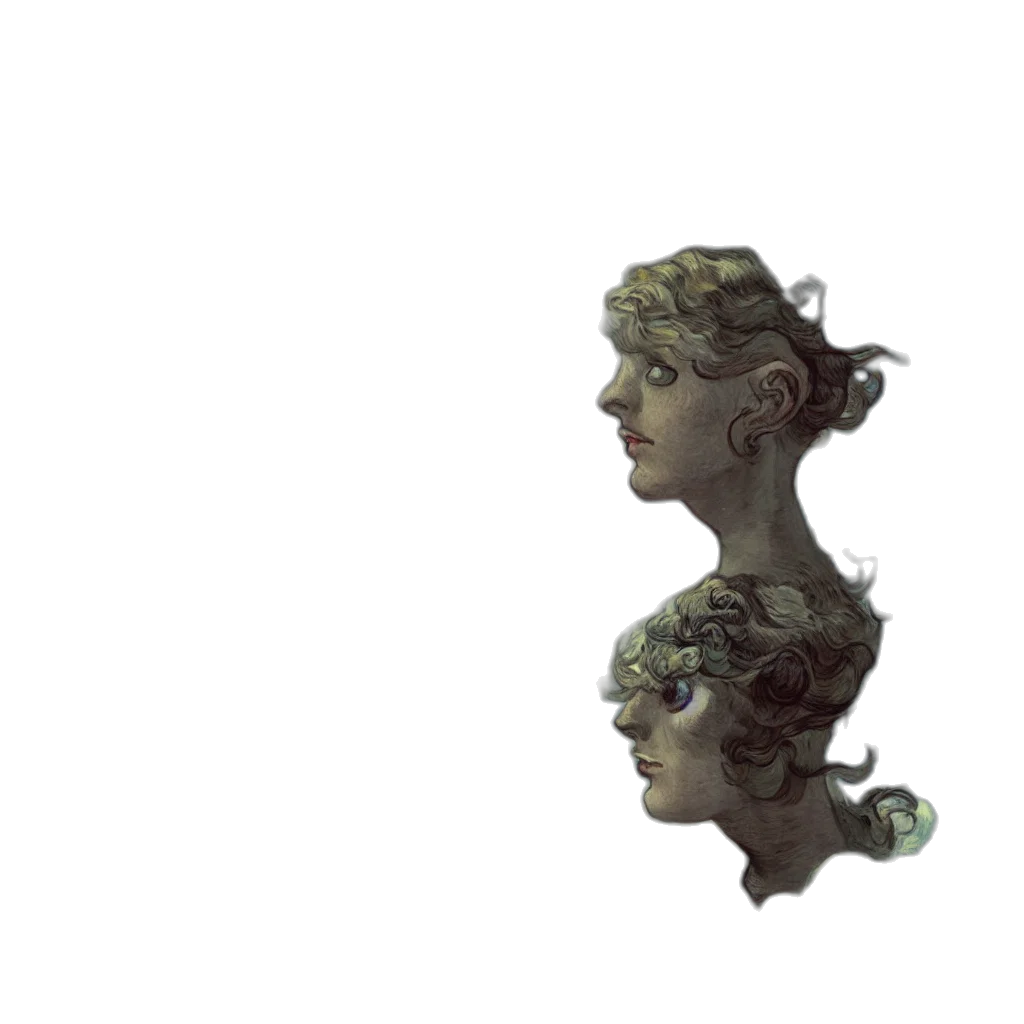 crown, face, mask, jewelry, 3d render, photorealistic, concept art, vaporwave transparent PNG cut-out
