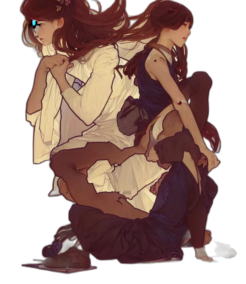 dress, concept art, watercolor, pixel art transparent PNG cut-out