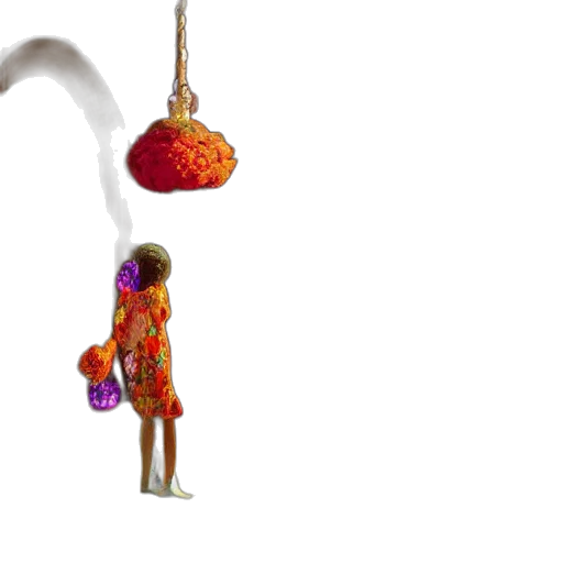 jewelry, umbrella, staff, 3d render transparent PNG cut-out