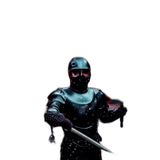 sword, staff, mask, robot transparent PNG cut-out
