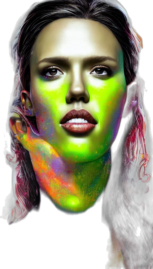 face, mask, photorealistic, comic book art, watercolor, fantasy art, neon lights, outer space transparent PNG cut-out
