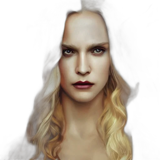 face, hair, crown, fantasy art transparent PNG cut-out
