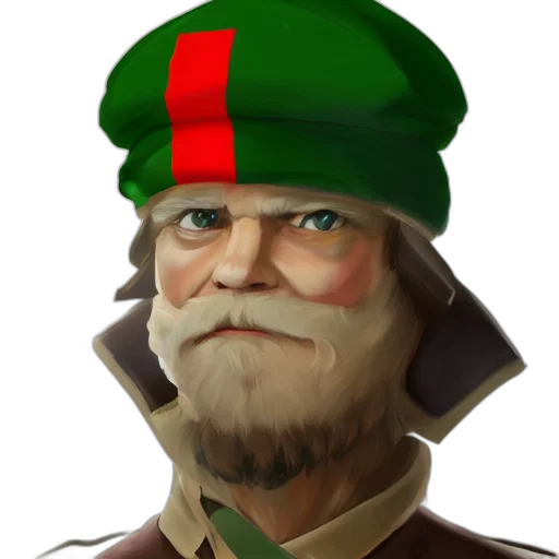 hat, face, staff, mask, concept art, pixel art, fantasy art, 3d render transparent PNG cut-out