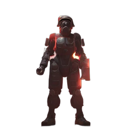 robot, weapon, staff, 3d render transparent PNG cut-out