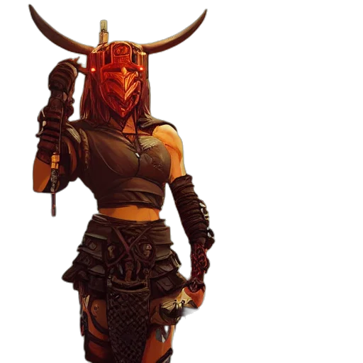 mask, concept art, fantasy art, 3d render transparent PNG cut-out