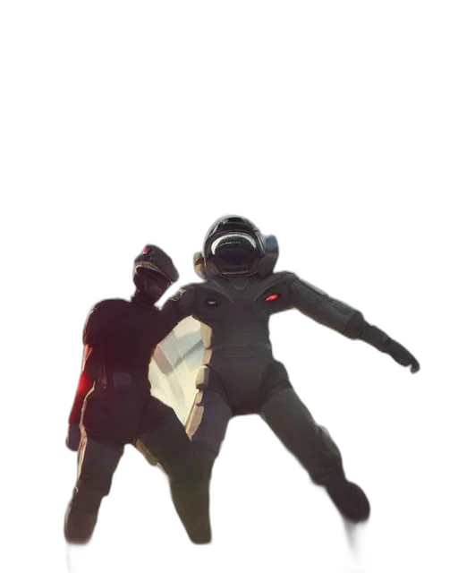 mask, jacket, robot, staff transparent PNG cut-out
