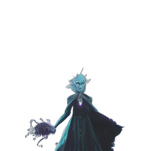 dress, staff, creature, crown, concept art, pixel art, fantasy art, watercolor transparent PNG cut-out