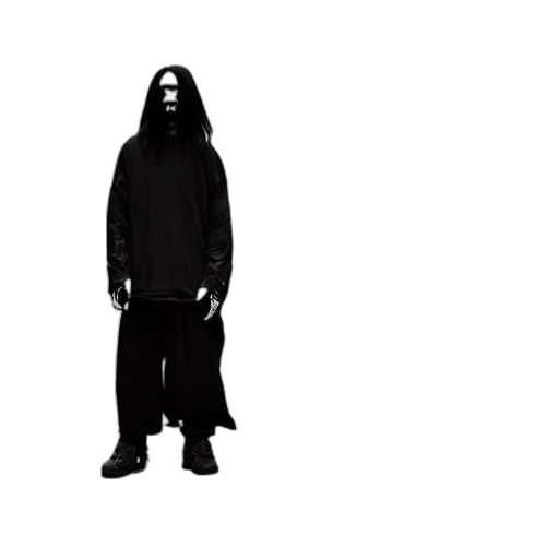 mask, jacket, staff, creature transparent PNG cut-out