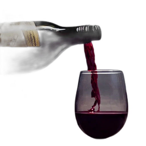 bottle, 3d render, photorealistic, wine, weird, shape, cinematic, shot transparent PNG cut-out