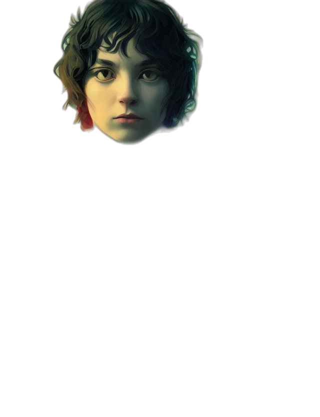 face, crown, hat, robot, photorealistic, pixel art, concept art, fantasy art transparent PNG cut-out