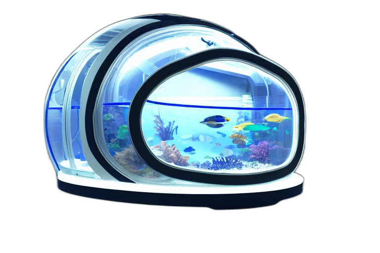 concept art, 3d render, underwater, futuristic transparent PNG cut-out