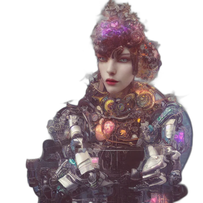 robot, dress, jewelry, crown transparent PNG cut-out