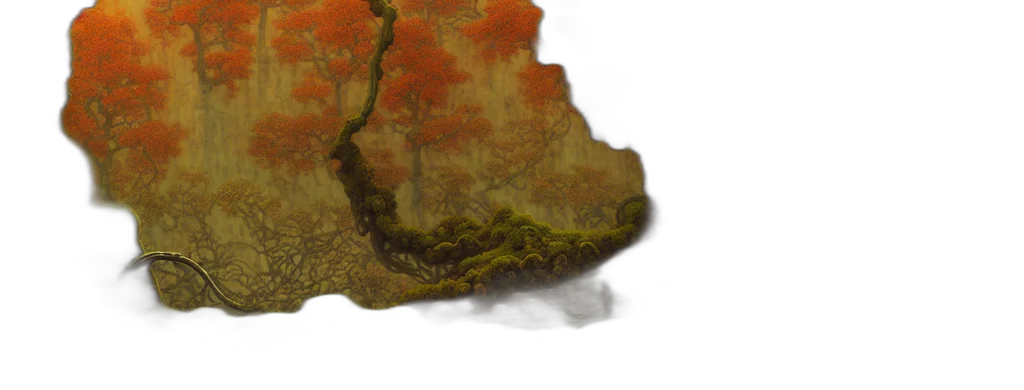 dragon, tree, crown, concept art transparent PNG cut-out