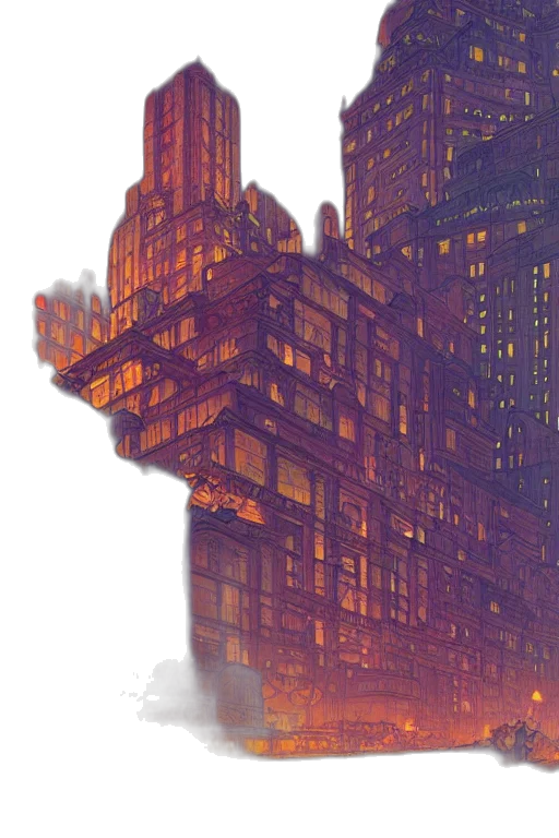 building, robot, cyberpunk, concept art transparent PNG cut-out