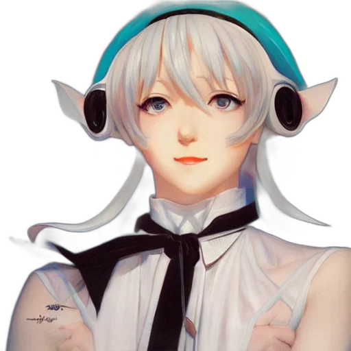 staff, face, robot, mask, fantasy art, concept art, anime, 3d render transparent PNG cut-out