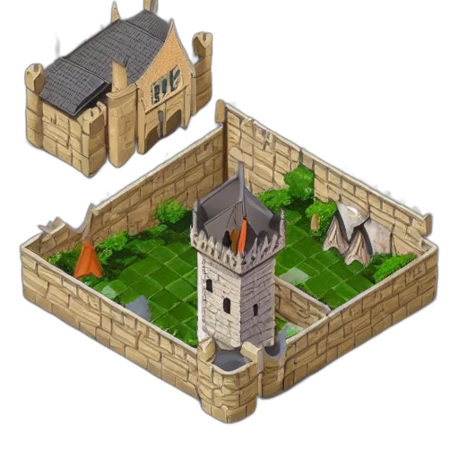 building, crown, 3d render, concept art transparent PNG cut-out