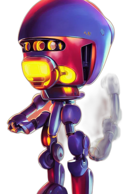 robot, 3d render, concept art, cyberpunk transparent PNG cut-out