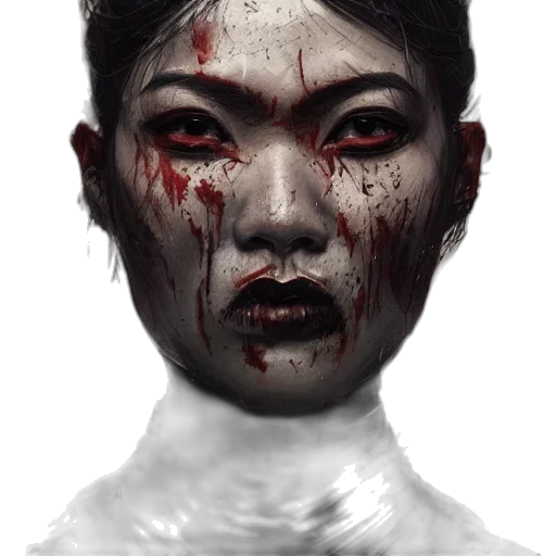 face, mask, creature, staff transparent PNG cut-out
