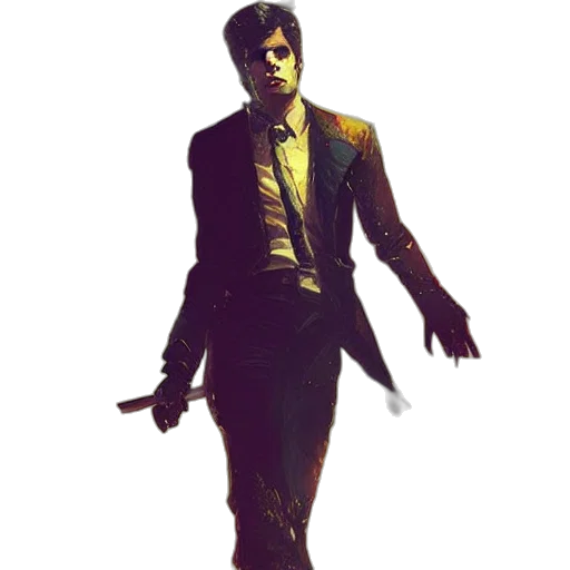 jacket, staff, animal, robot, concept art, comic book art, pixel art, photorealistic transparent PNG cut-out