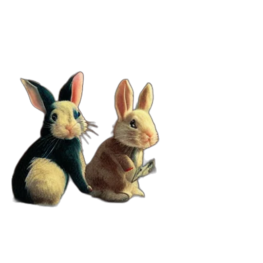 animal, 3d render, concept art, photorealistic, pixel art, painting, bunnies, thirsty transparent PNG cut-out