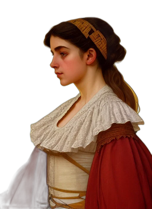 hat, dress, staff, crown, photorealistic, oil painting, fantasy art, concept art transparent PNG cut-out