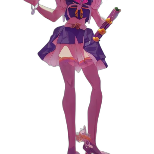 staff, weapon, dress, concept art, pixel art, anime, fantasy art, pastel transparent PNG cut-out