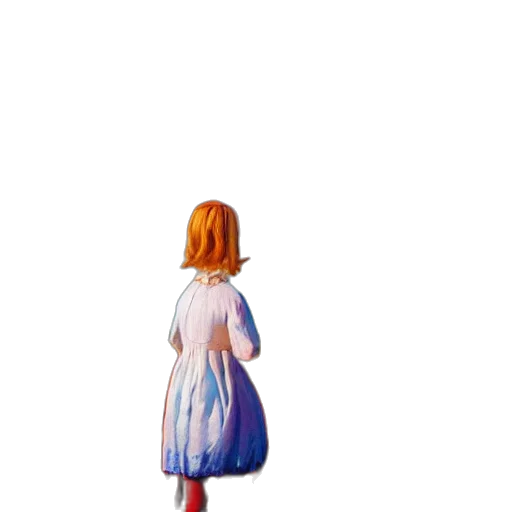 dress, robot, staff, hair transparent PNG cut-out