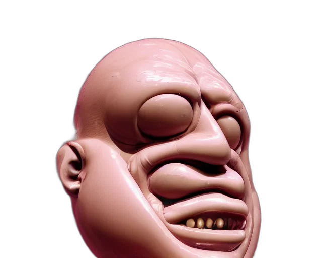 mask, face, creature, animal, 3d render, concept art, photorealistic, vaporwave transparent PNG cut-out