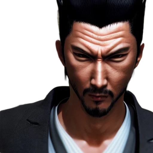 face, staff, photorealistic, concept art, 3d render, cyberpunk, portrait, kiryu transparent PNG cut-out