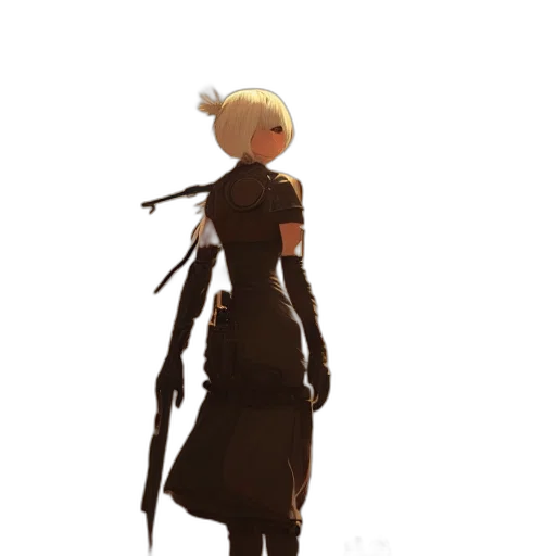 staff, dress, sword, weapon, concept art, fantasy art, 3d render, pixel art transparent PNG cut-out