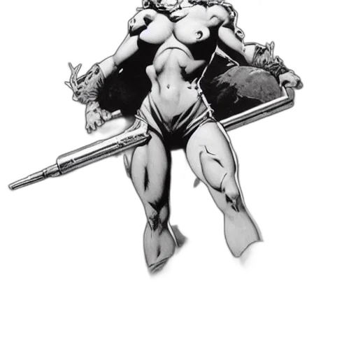jewelry, weapon, robot, staff transparent PNG cut-out