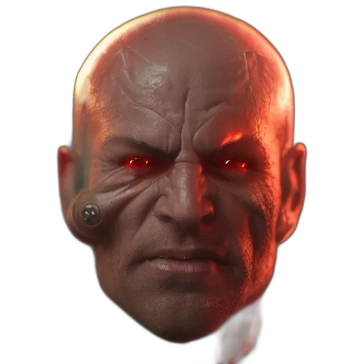 face, mask, robot, creature, 3d render, concept art, photorealistic, cyberpunk transparent PNG cut-out