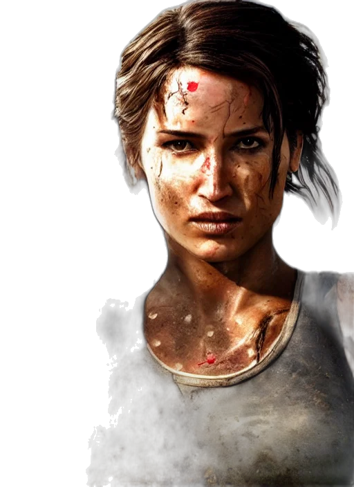 face, concept art, photorealistic, comic book art transparent PNG cut-out