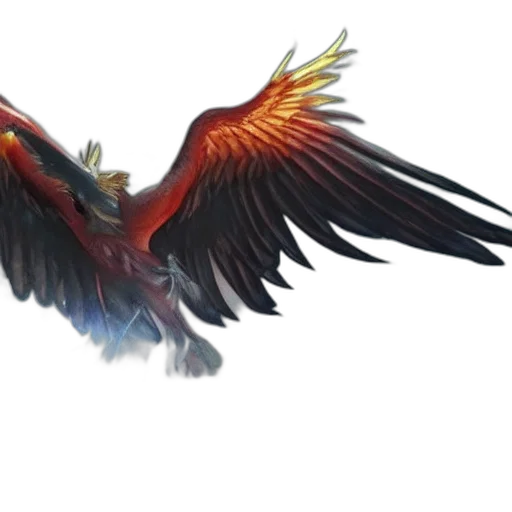 dragon, animal, staff, weapon, concept art, fantasy art, 3d render, photorealistic transparent PNG cut-out