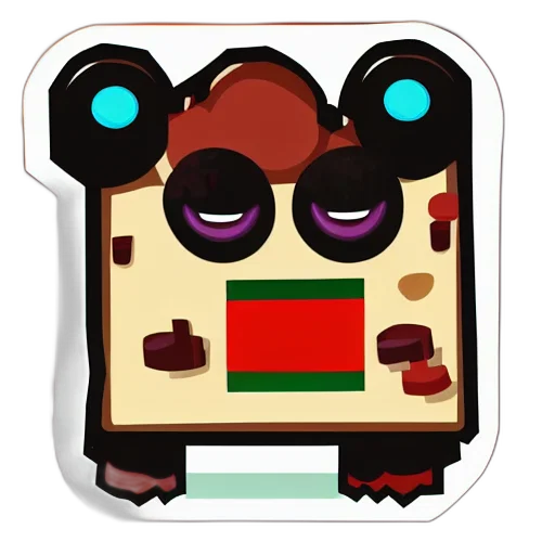 robot, pixel art, concept art, 3d render transparent PNG cut-out
