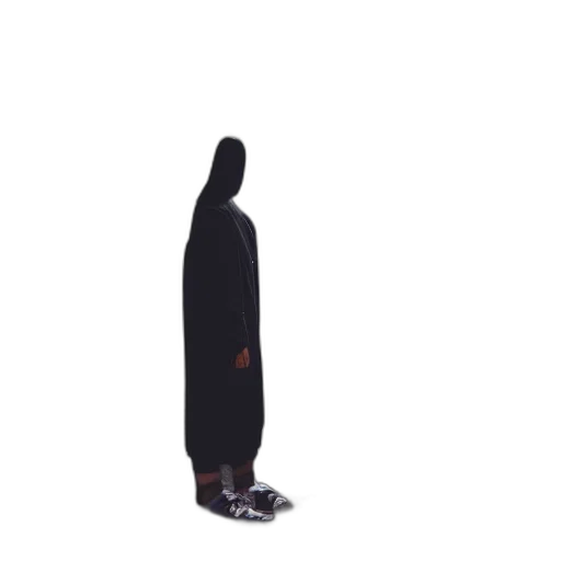 dress, umbrella, staff, jacket, 3d render, concept art, outer space, dark transparent PNG cut-out