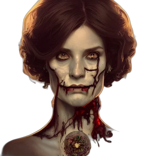 face, concept art, fantasy art, comic book art, photorealistic, dark, perfectly, centered transparent PNG cut-out