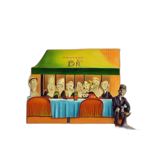 furniture, staff, food, oil painting transparent PNG cut-out